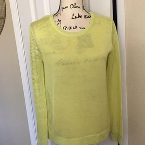 - Cabi women sweater size s color green lemon